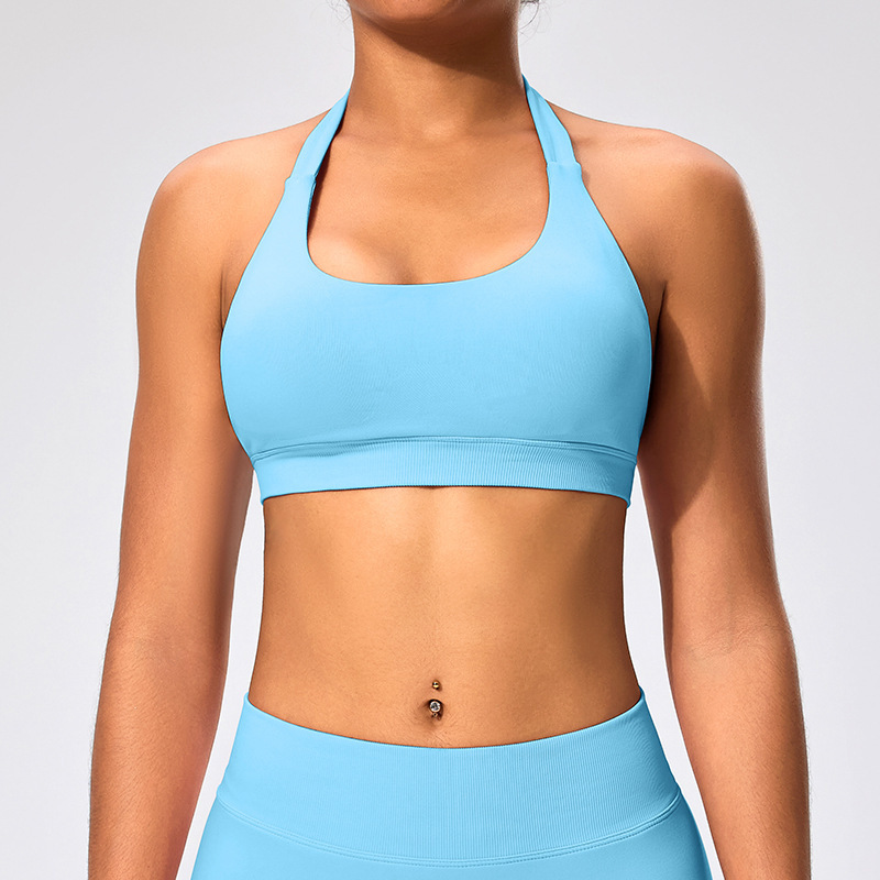 European and American style back-training sports bra, halter neck vest, outerwear, fitness wear, yoga bra, yoga top