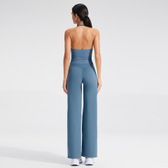 Vest + Long Pants in Misty Blue