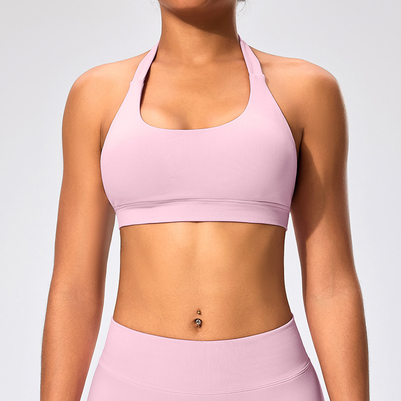 European and American style back-training sports bra, halter neck vest, outerwear, fitness wear, yoga bra, yoga top