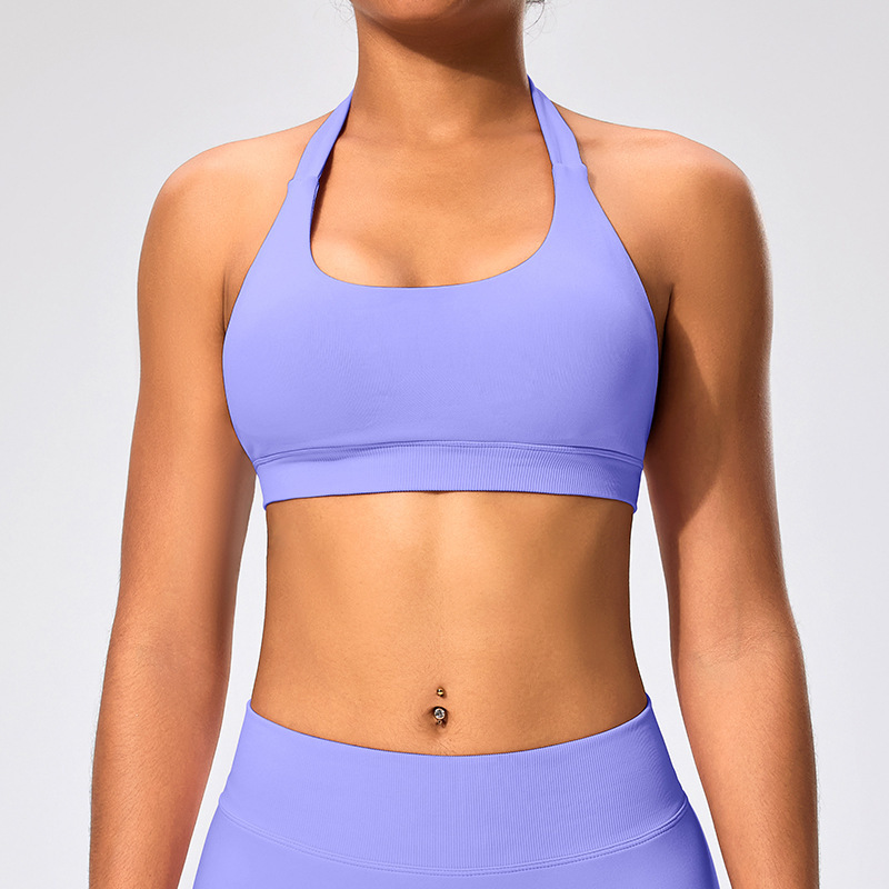 European and American style back-training sports bra, halter neck vest, outerwear, fitness wear, yoga bra, yoga top