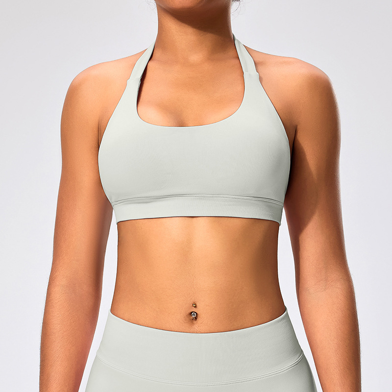 European and American style back-training sports bra, halter neck vest, outerwear, fitness wear, yoga bra, yoga top