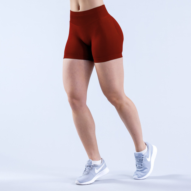 DFYNE affordable alternative cross-border bestseller three-section waist ruched hip-lifting low-rise fitness seamless shorts/yoga shorts