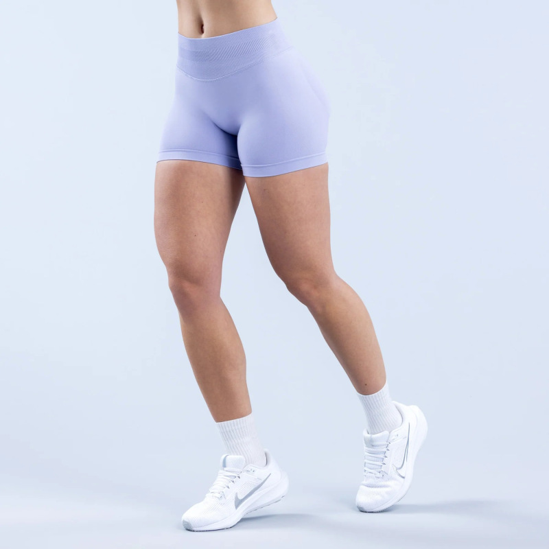 DFYNE affordable alternative cross-border bestseller three-section waist ruched hip-lifting low-rise fitness seamless shorts/yoga shorts