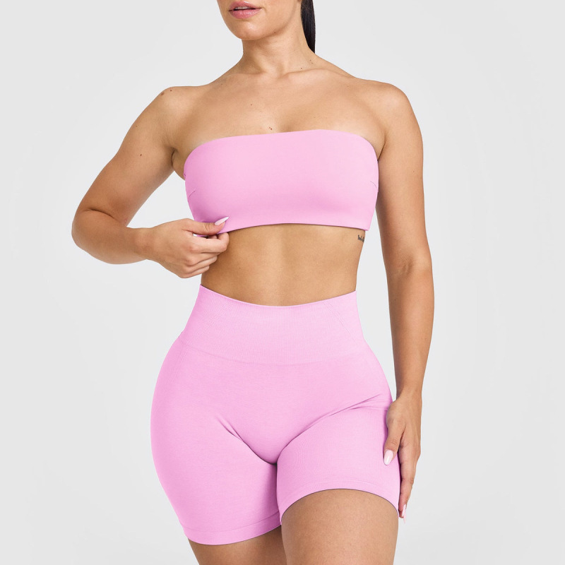 Cross-border summer nude-feel strapless bra with padding, thin, one-piece seamless bra for fitness and yoga women