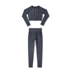 G9152 - Long-sleeved shirt and trousers set - Black