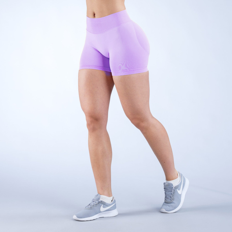 DFYNE affordable alternative cross-border bestseller three-section waist ruched hip-lifting low-rise fitness seamless shorts/yoga shorts