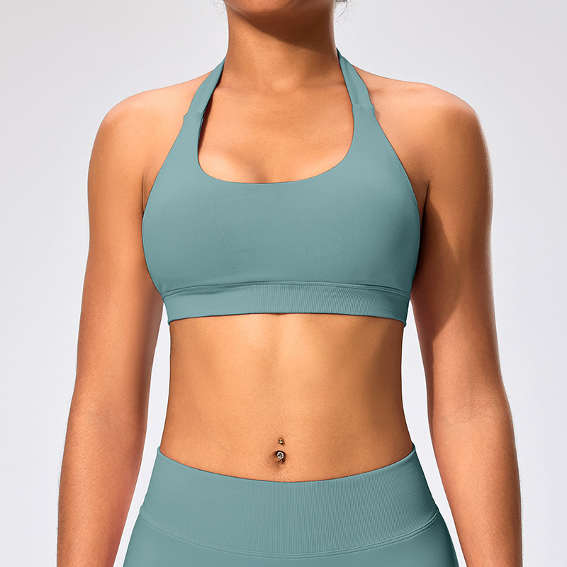 European and American style back-training sports bra, halter neck vest, outerwear, fitness wear, yoga bra, yoga top