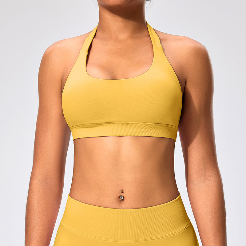 European and American style back-training sports bra, halter neck vest, outerwear, fitness wear, yoga bra, yoga top