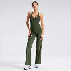 vest + olive green trousers