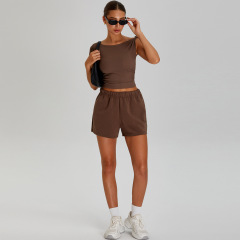 Dark brown (top + shorts)