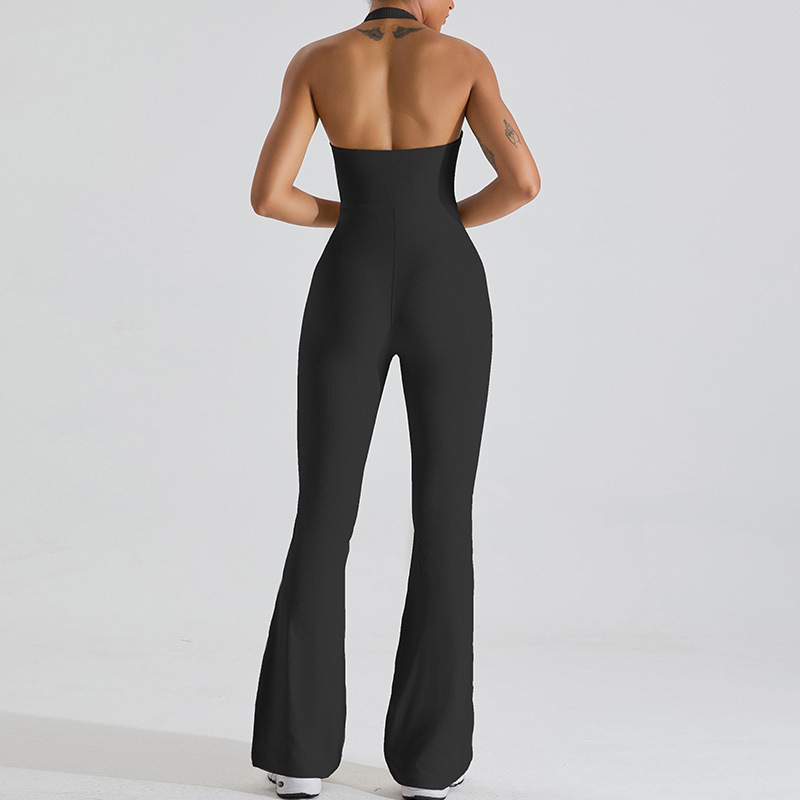 European and American quick-drying tight yoga clothes women's thread dance sports fitness clothes hip lifting belly slimming one-piece yoga clothes