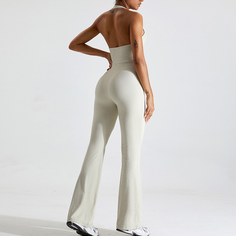 European and American quick-drying tight yoga clothes women's thread dance sports fitness clothes hip lifting belly slimming one-piece yoga clothes