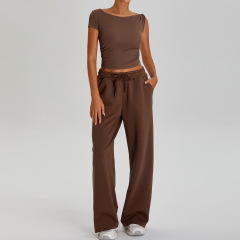 Dark brown (top + trousers)