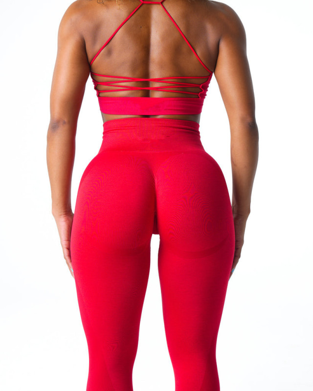 Specially supplied cross-border slimming butt-lifting smiley face pants 2.0 cationic fitness pants yoga pants seamless cropped pants