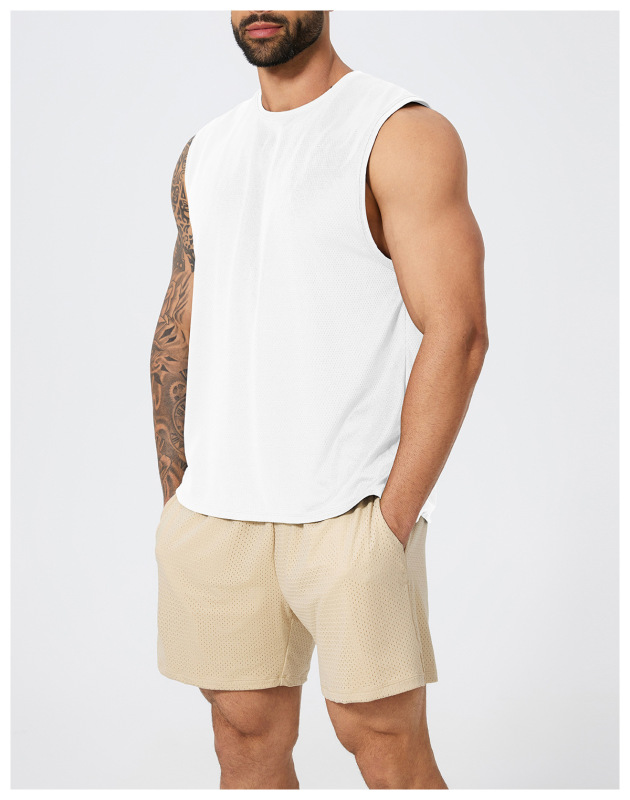 American-style sleeveless sports quick-drying men's casual fitness spring and summer vest for soccer, badminton, and running 1067