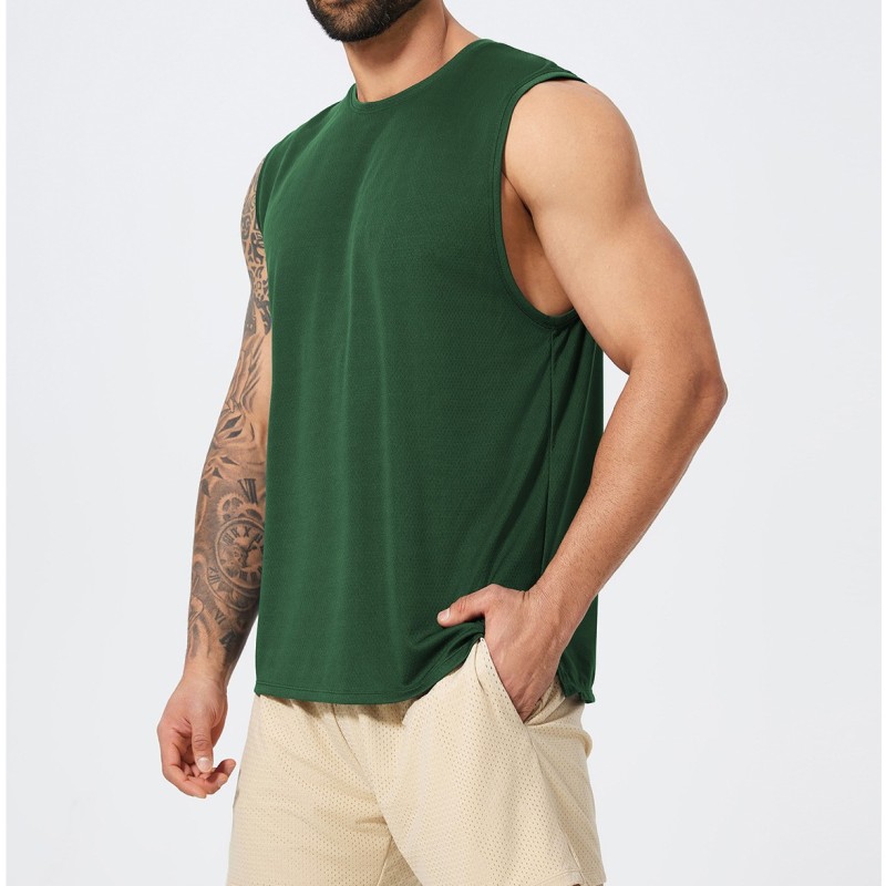 American-style sleeveless sports quick-drying men's casual fitness spring and summer vest for soccer, badminton, and running 1067