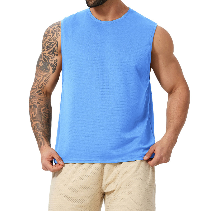 American-style sleeveless sports quick-drying men's casual fitness spring and summer vest for soccer, badminton, and running 1067