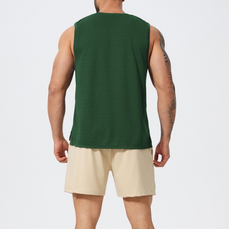 American-style sleeveless sports quick-drying men's casual fitness spring and summer vest for soccer, badminton, and running 1067