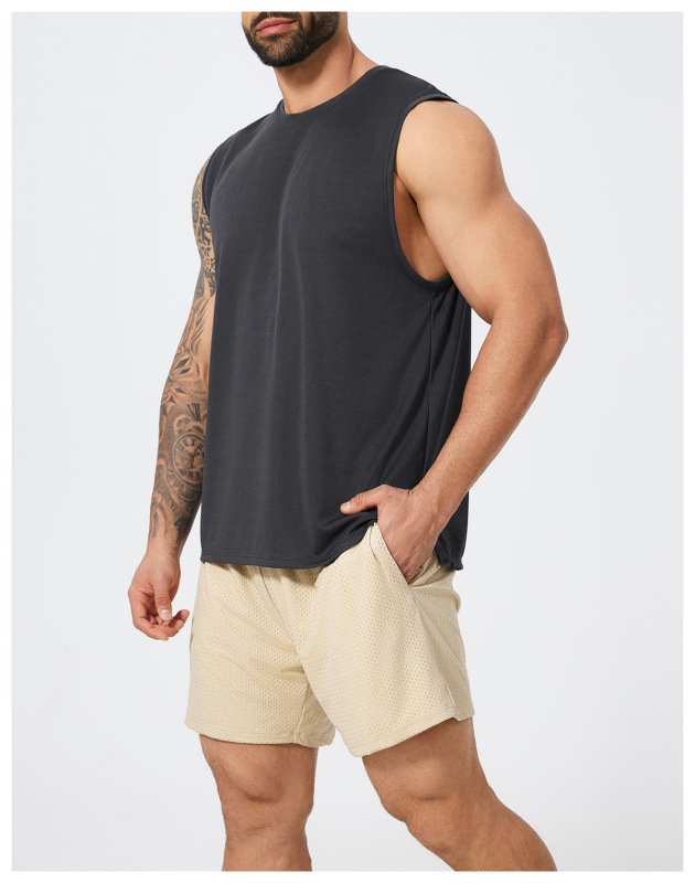 American-style sleeveless sports quick-drying men's casual fitness spring and summer vest for soccer, badminton, and running 1067