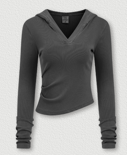 ZSTH-N25511-SY Sexy Hot Girl Style V-Neck Slim T-Shirt