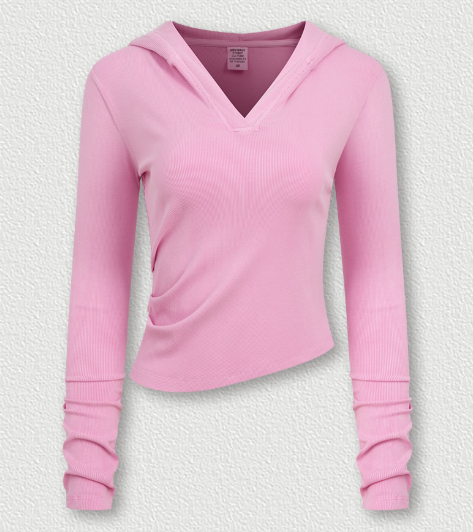 ZSTH-N25511-SY Sexy Hot Girl Style V-Neck Slim T-Shirt