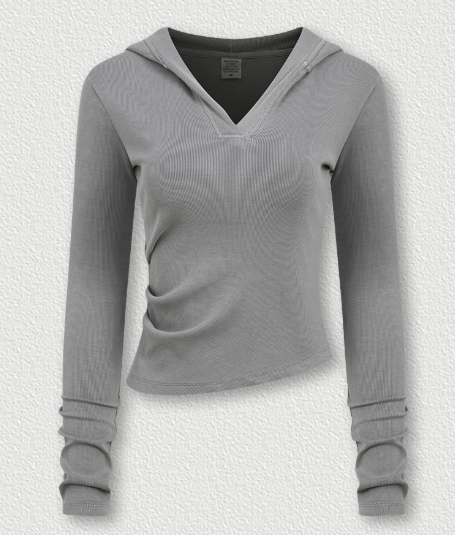 ZSTH-N25511-SY Sexy Hot Girl Style V-Neck Slim T-Shirt
