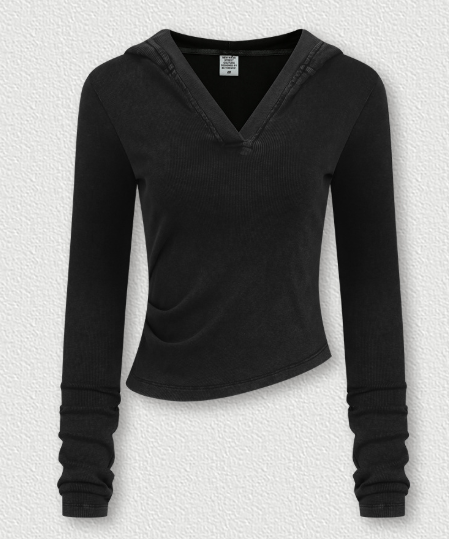 ZSTH-N25511-SY Sexy Hot Girl Style V-Neck Slim T-Shirt