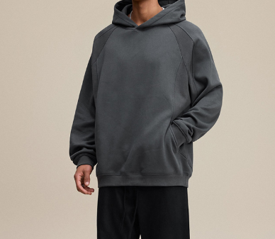 ZSTH-W25533-SY Mountain Style Crescent Curved Hoodie Sweatshirt