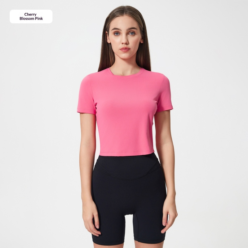 DQ-DS158 TX Women's Casual Yoga Short-Sleeve T-Shirt with Seams