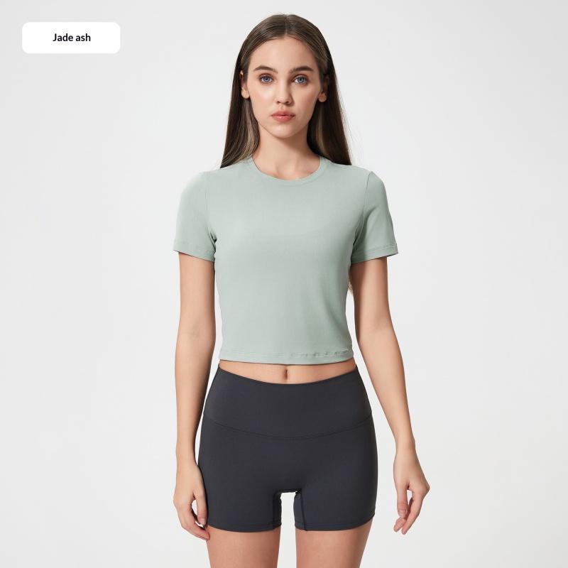 DQ-DS158 TX Women's Casual Yoga Short-Sleeve T-Shirt with Seams