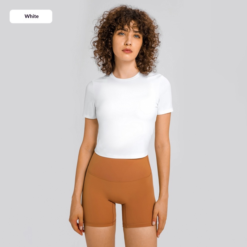 DQ-DS158 TX Women's Casual Yoga Short-Sleeve T-Shirt with Seams