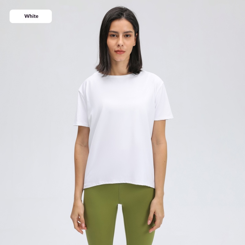 DQ-DS079-DX  Women's Nude Yoga Short-sleeved Top
