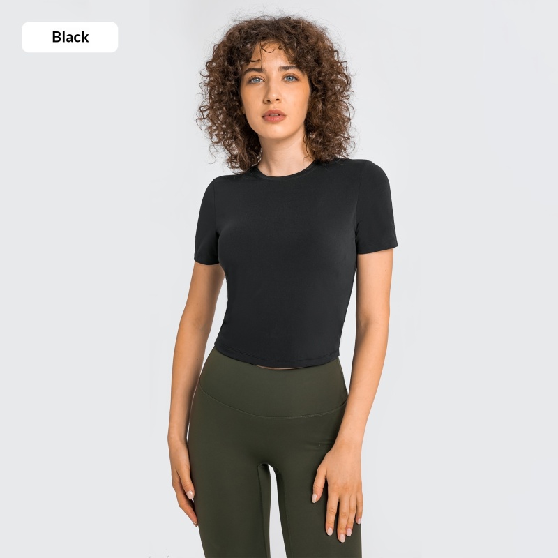 DQ-DS158 TX Women's Casual Yoga Short-Sleeve T-Shirt with Seams