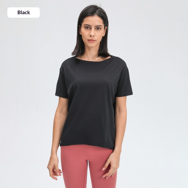 DQ-DS079-DX  Women's Nude Yoga Short-sleeved Top