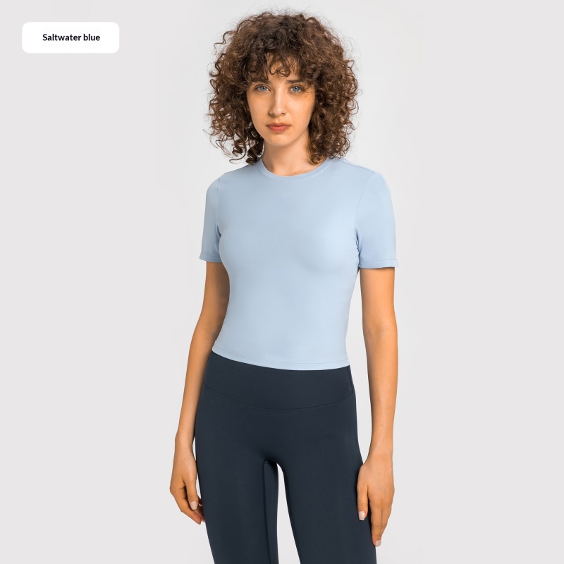 DQ-DS158 TX Women's Casual Yoga Short-Sleeve T-Shirt with Seams