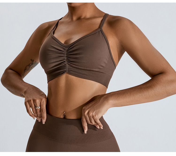 YJ-MS1078-BX  Women's Cross Back Yoga Vest
