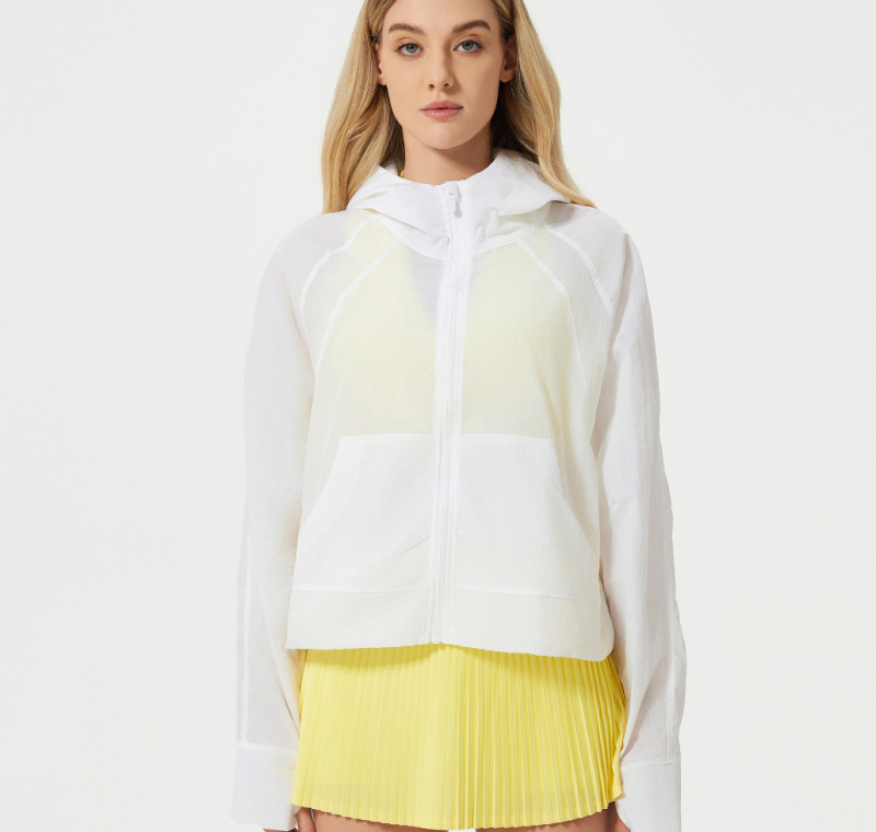 DQ-D25007-CX-Breathable Quick-drying Sportsloose Versatile Hooded Jacket