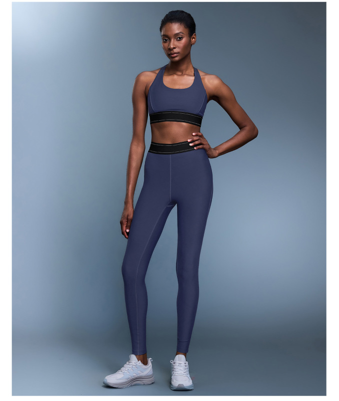 DQ-DL347-CK-New Contrast Color Elastic Waist Sports Leggings