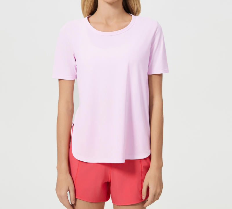 DQ-DSS125-DX-Summer Loose Breathable Yoga Tops for Women with Side Slits
