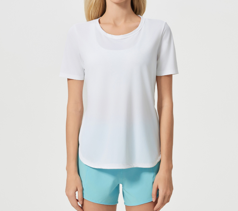 DQ-DSS125-DX-Summer Loose Breathable Yoga Tops for Women with Side Slits