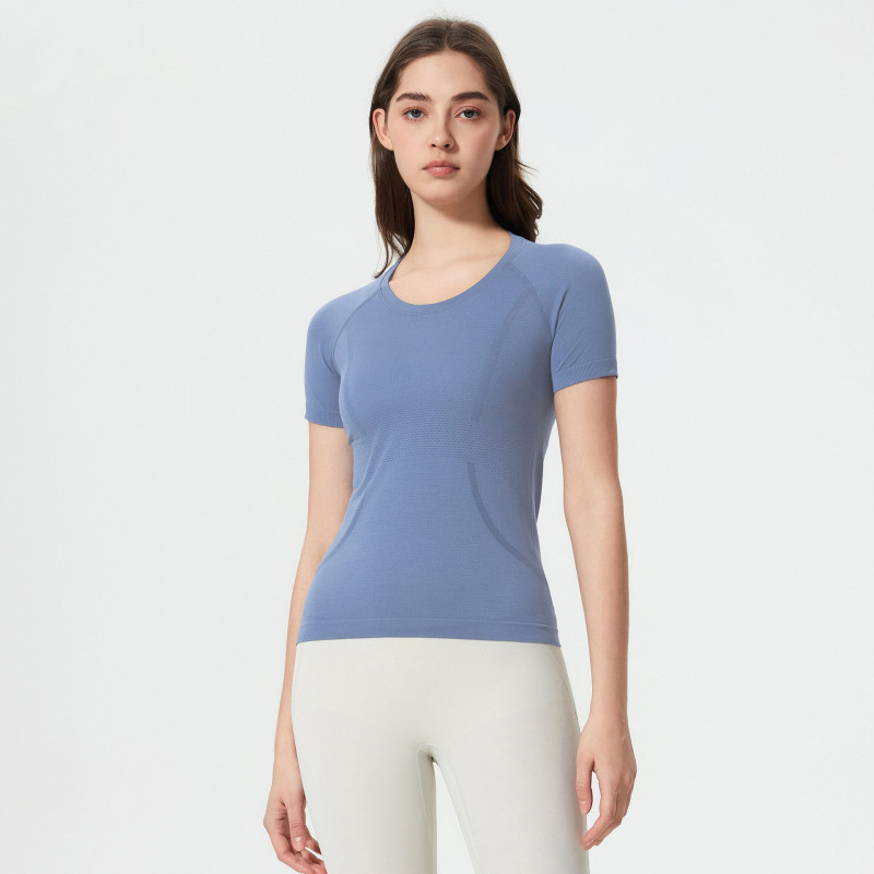 DQ-D25073-DX  Round Neck Yoga T-shirt