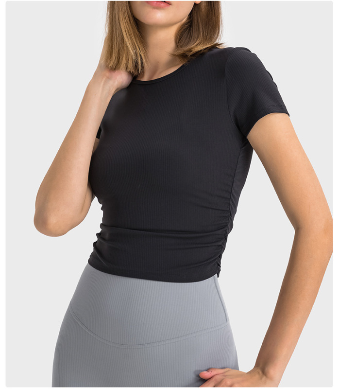 DQ-DS374 TX Short sports short-sleeved slim fit yoga top