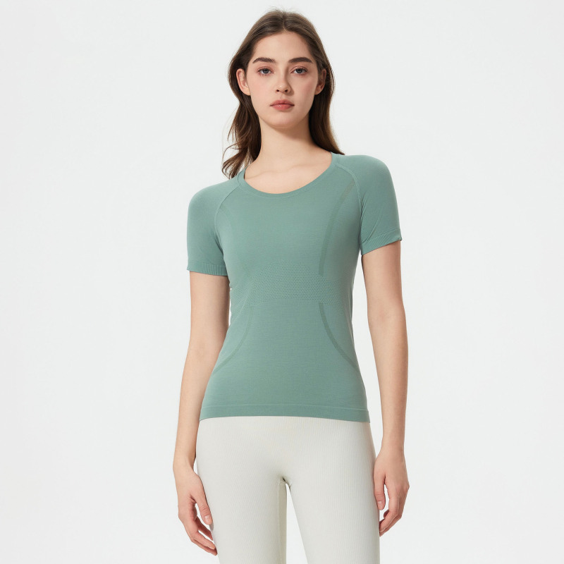 DQ-D25073-DX  Round Neck Yoga T-shirt