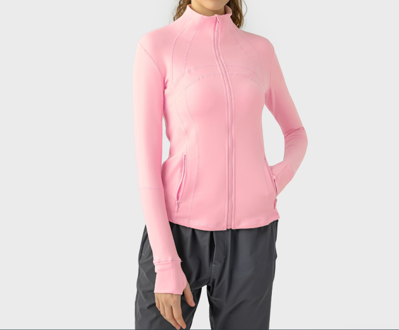 DQ-Z18031 WT Yoga sports jacket running fitness yoga long-sleeved top jacket