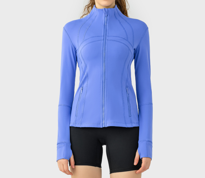 DQ-Z18031 WT Yoga sports jacket running fitness yoga long-sleeved top jacket