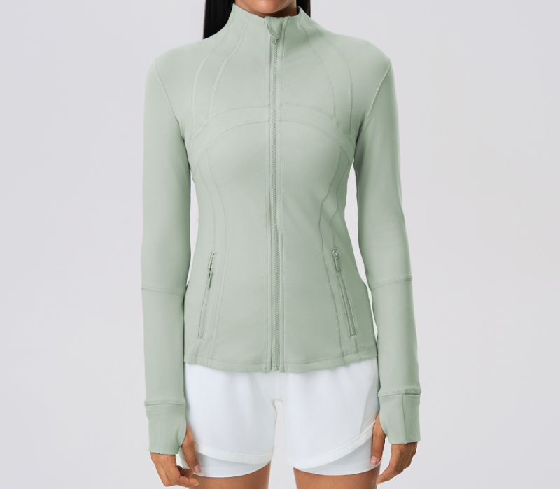 DQ-Z18031 WT Yoga sports jacket running fitness yoga long-sleeved top jacket