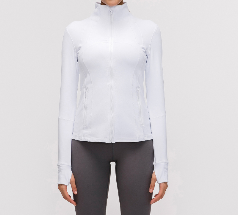 DQ-Z18031 WT Yoga sports jacket running fitness yoga long-sleeved top jacket