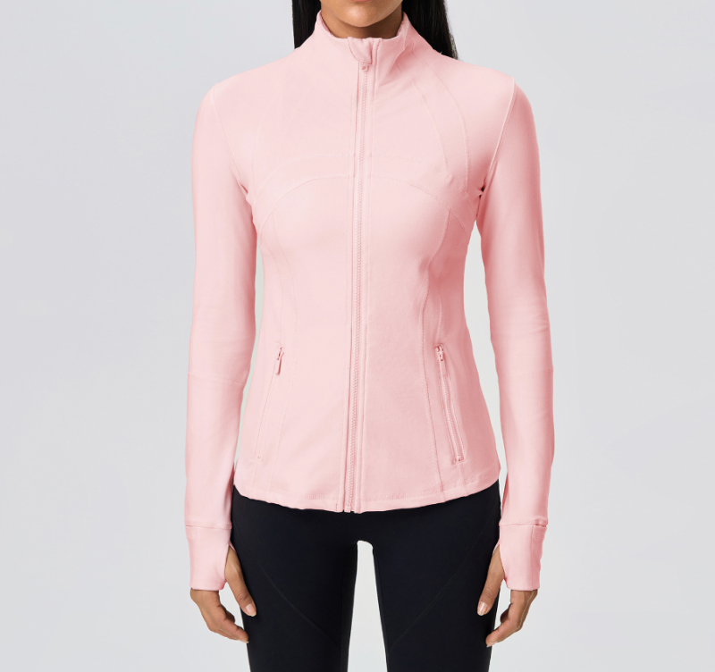 DQ-Z18031 WT Yoga sports jacket running fitness yoga long-sleeved top jacket