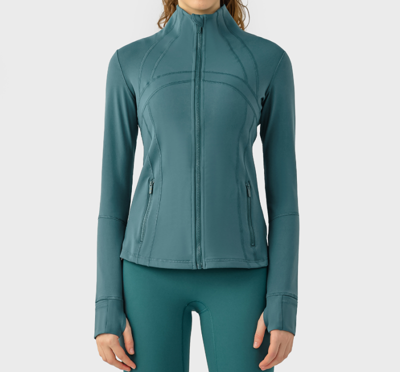 DQ-Z18031 WT Yoga sports jacket running fitness yoga long-sleeved top jacket