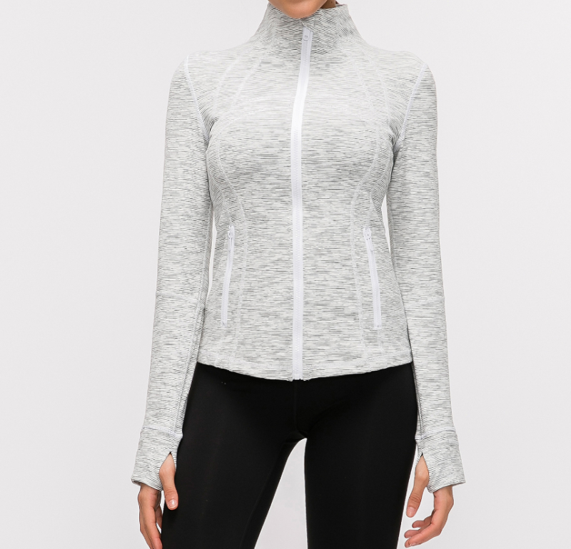 DQ-Z18031 WT Yoga sports jacket running fitness yoga long-sleeved top jacket